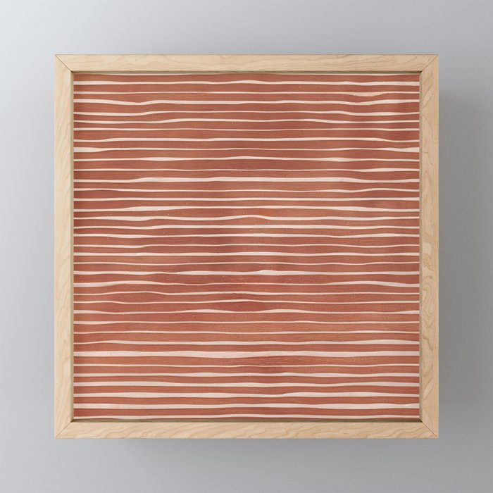 Nomad Terracotta Stripes Mini Art Print Gallery Image 1