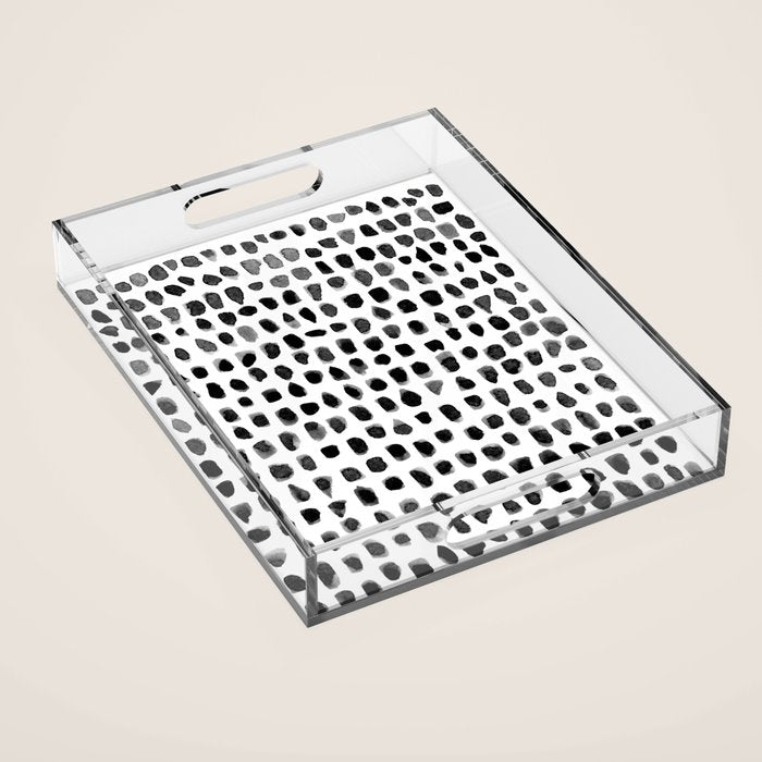 Dots (Black) Acrylic Tray Gallery Image 1