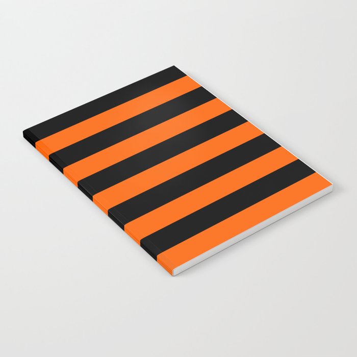 Black & Orange Stripes Notebook Gallery Image 1