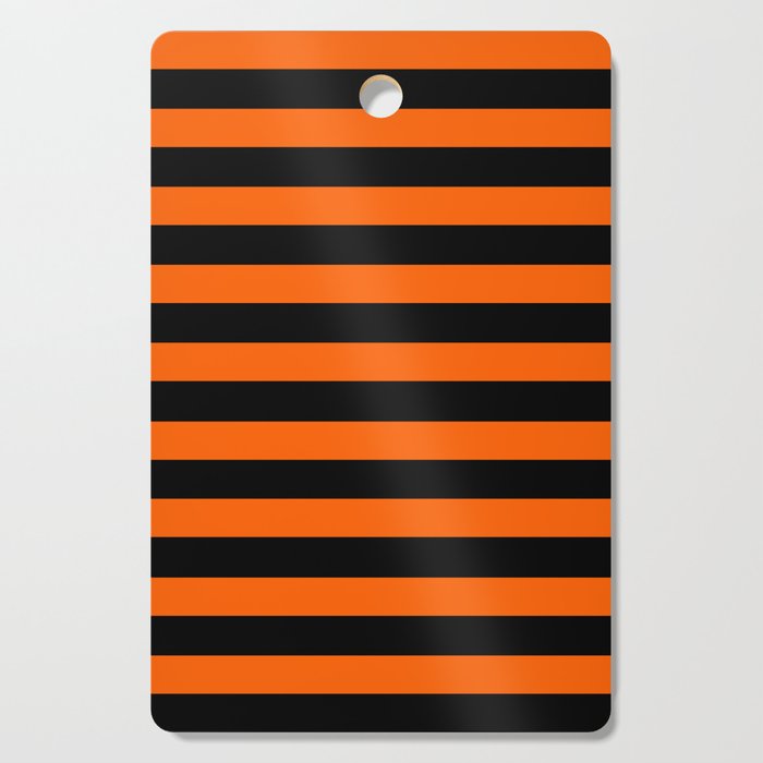 Black & Orange Stripes Cutting Board Gallery Image 1
