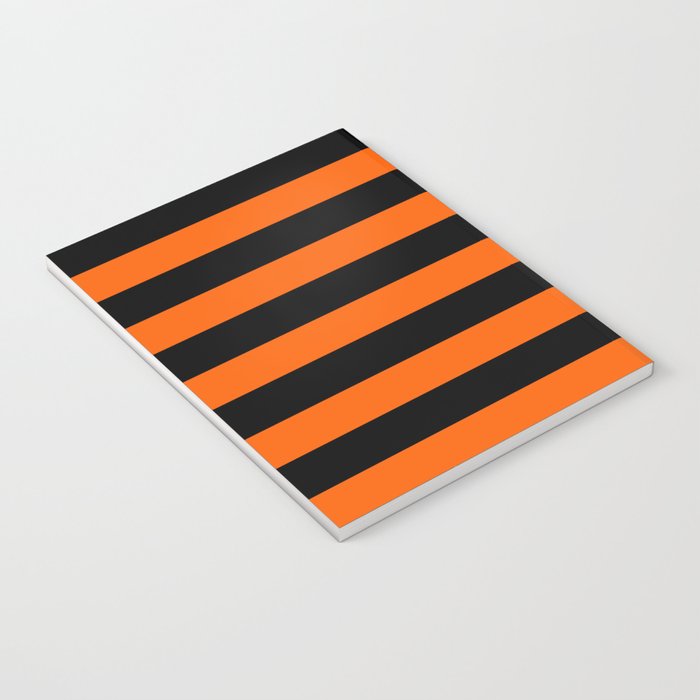 Black & Orange Stripes Notebook Gallery Image 3