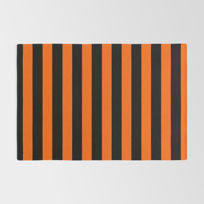 Black & Orange Stripes Rug Gallery Image 2