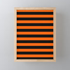 Black & Orange Stripes Mini Art Print Gallery Image 1