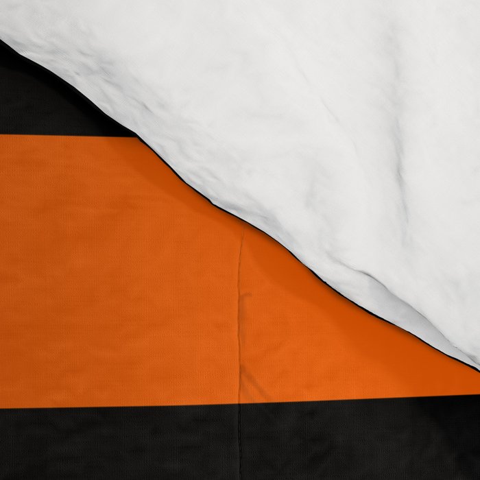 Black & Orange Stripes Comforter Gallery Image 4