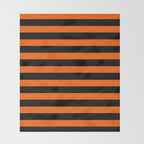 Black & Orange Stripes Throw Blanket Gallery Image 2