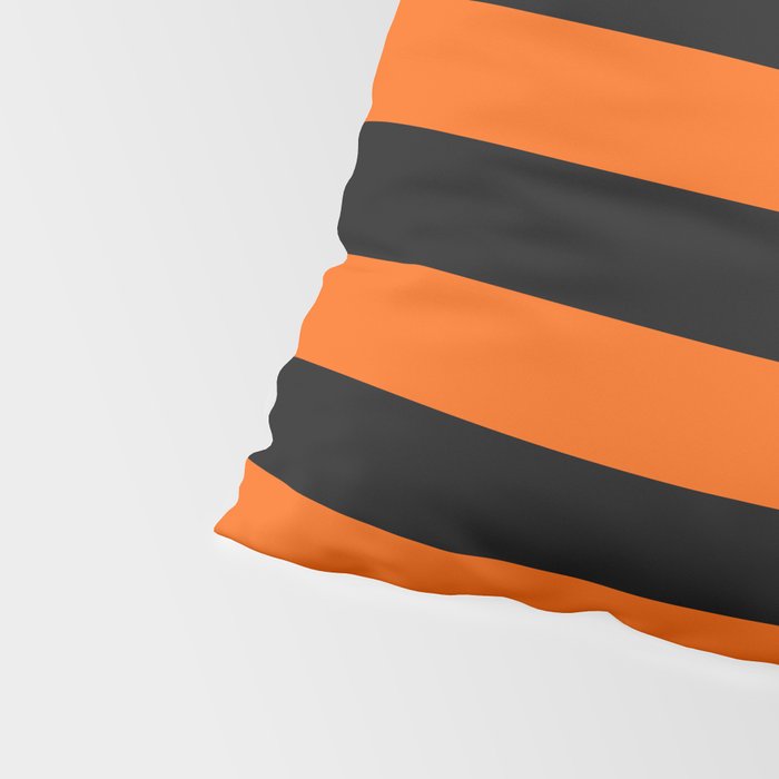 Black & Orange Stripes Pillow Sham Gallery Image 4