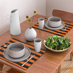 Black & Orange Stripes Placemat Gallery Image 2
