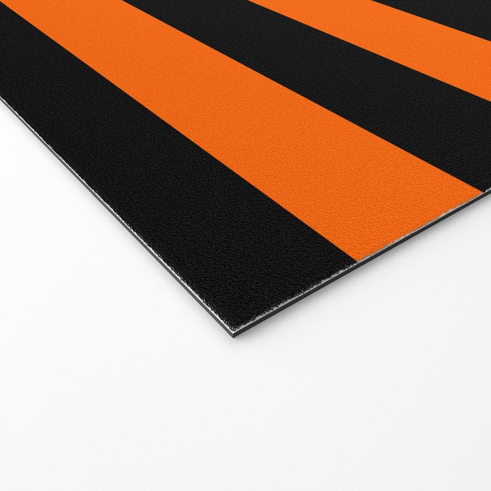 Black & Orange Stripes Welcome Mat Gallery Image 2