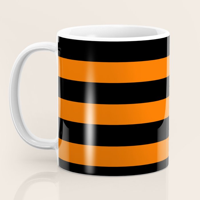 Black & Orange Stripes Coffee Mug Gallery Image 3