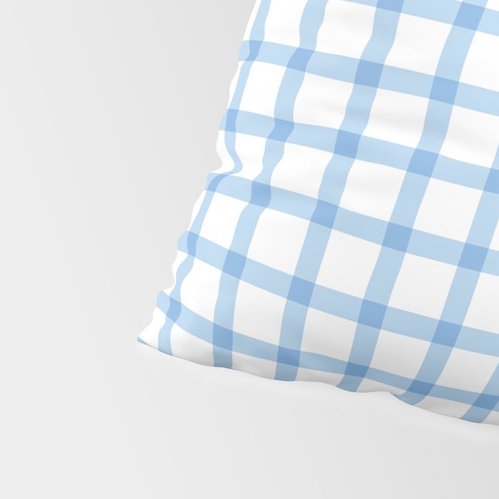 Blue geometric plaid gingham pattern Pillow Sham Gallery Image 4