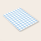 Blue geometric plaid gingham pattern Notebook Gallery Image 3