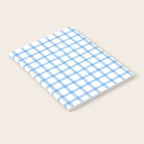 Blue geometric plaid gingham pattern Notebook Gallery Image 2