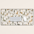 Fall Winter Woodland Deer Animals Desk Mat Gallery Image 1