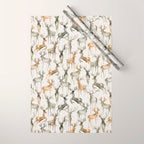 Fall Winter Woodland Deer Animals Wrapping Paper Gallery Image 1