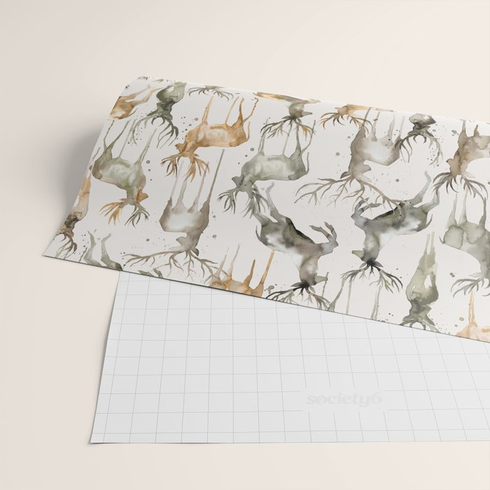 Fall Winter Woodland Deer Animals Wrapping Paper Gallery Image 2