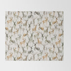 Fall Winter Woodland Deer Animals Throw Blanket Gallery Image 2