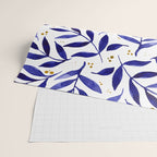 Pretty watercolor branches - blue and yellow Wrapping Paper Gallery Image 2