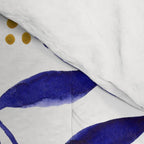 Pretty watercolor branches - blue and yellow Comforter Gallery Image 4