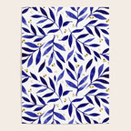 Pretty watercolor branches - blue and yellow Poster Gallery Image 4