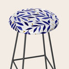 Pretty watercolor branches - blue and yellow Stool Gallery Image 2