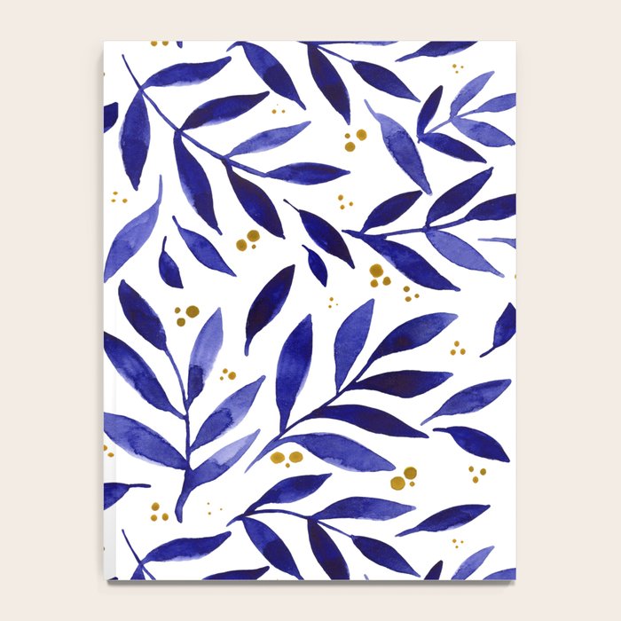 Pretty watercolor branches - blue and yellow Notebook Gallery Image 4