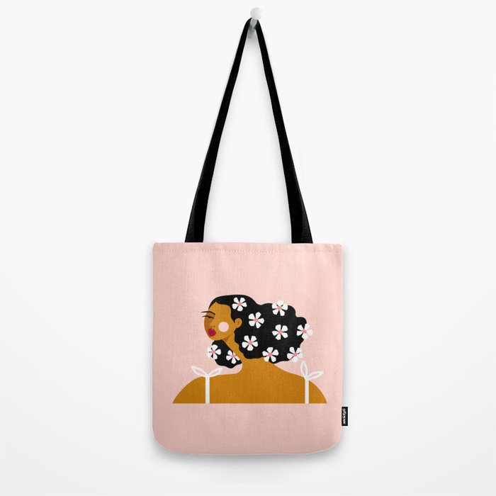 Flowers In Hair Tote Bag Gallery Image 2