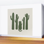 Hidden cat 55g green CATus Wall Mural Gallery Image 2