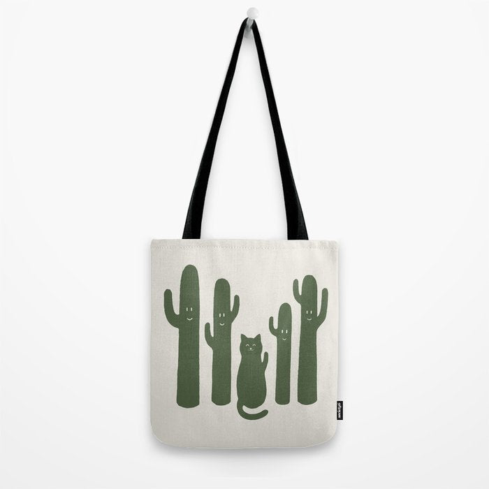 Hidden cat 55g green CATus Tote Bag Gallery Image 2