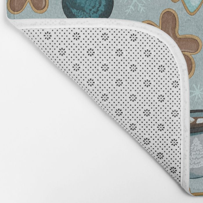 Christmas Baking, Christmas Cookies, Sugar Cookies, Gingerbread Man Bath Mat Gallery Image 2
