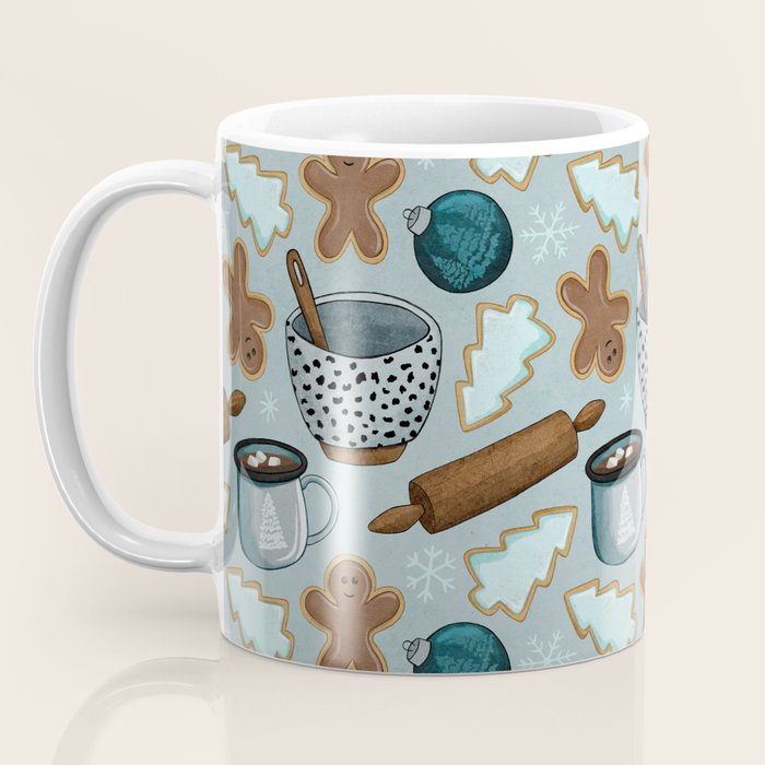 Christmas Baking, Christmas Cookies, Sugar Cookies, Gingerbread Man Coffee Mug Gallery Image 3