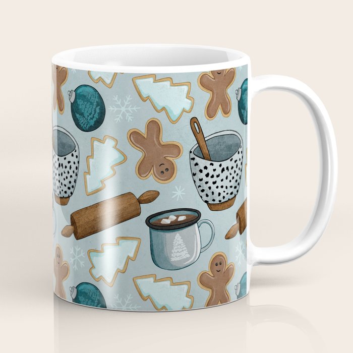 Christmas Baking, Christmas Cookies, Sugar Cookies, Gingerbread Man Coffee Mug Gallery Image 1