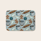 Christmas Baking, Christmas Cookies, Sugar Cookies, Gingerbread Man Bath Mat Gallery Image 1