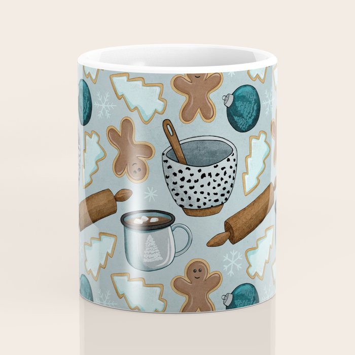 Christmas Baking, Christmas Cookies, Sugar Cookies, Gingerbread Man Coffee Mug Gallery Image 4