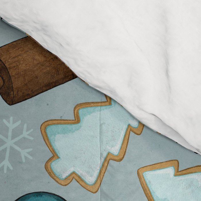 Christmas Baking, Christmas Cookies, Sugar Cookies, Gingerbread Man Comforter Gallery Image 4