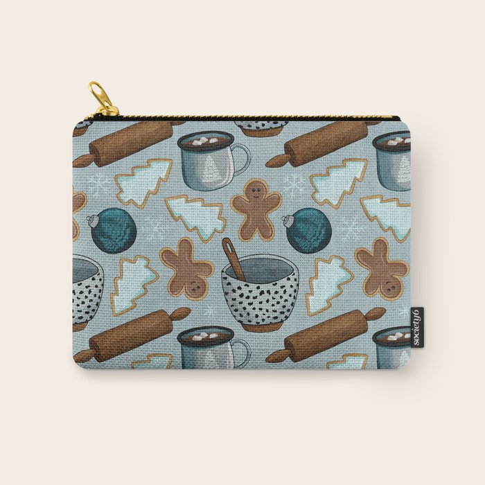 Christmas Baking, Christmas Cookies, Sugar Cookies, Gingerbread Man Carry All Pouch Gallery Image 1