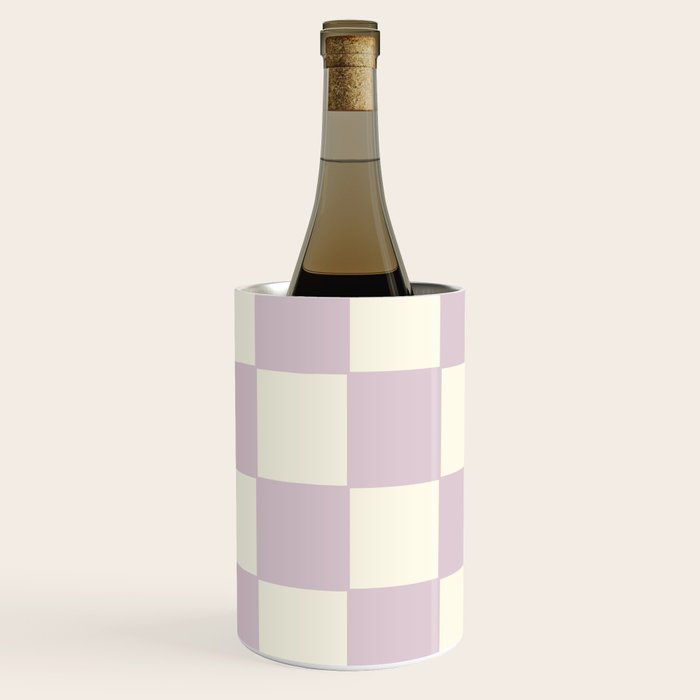 Lilac Check Pattern Wine Chiller Gallery Image 2