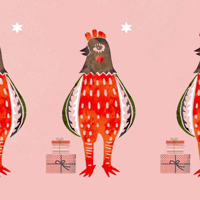 Christmas Chicken - illustration Coffee Mug Gallery Image 2