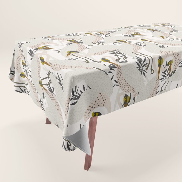 HERON WHITE Tablecloth Gallery Image 1