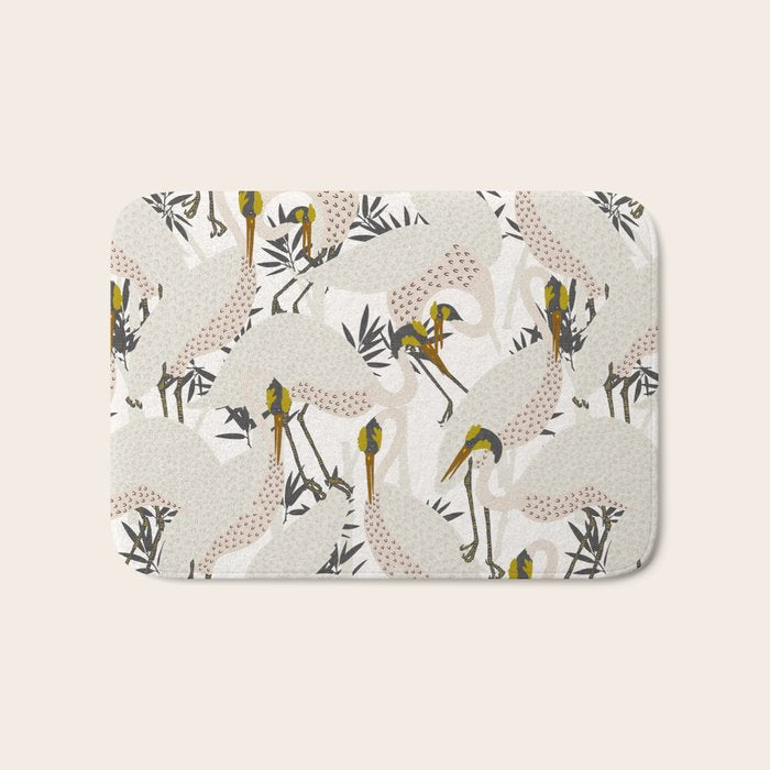 HERON WHITE Bath Mat Gallery Image 1