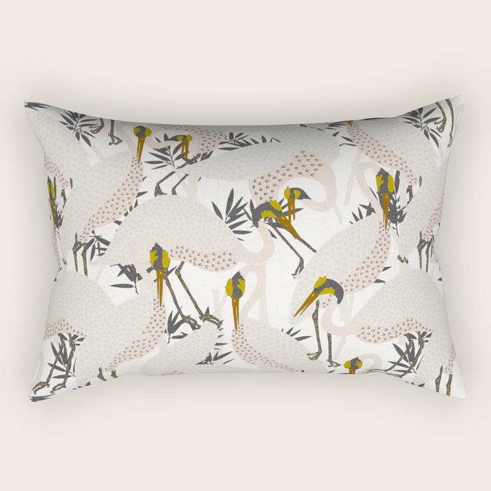 HERON WHITE Rectangular Pillow Gallery Image 1