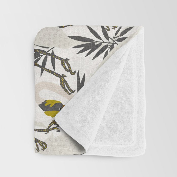 HERON WHITE Throw Blanket Gallery Image 3