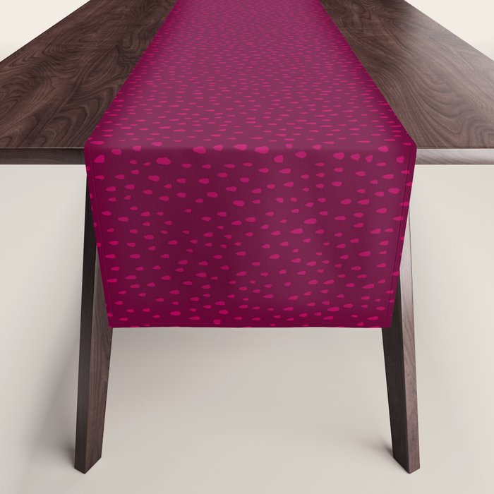 Raspberry Paint Drops Table Runner Gallery Image 1