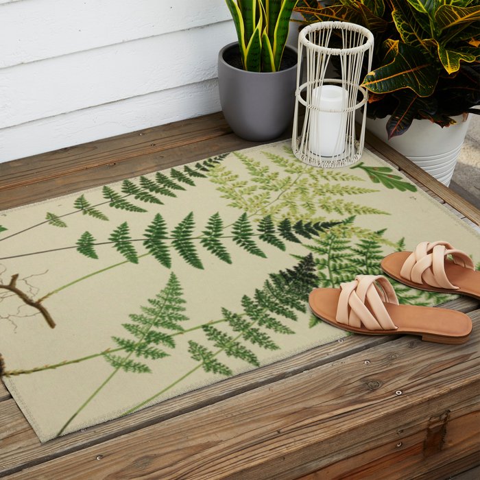 Botanical Ferns Outdoor Rug Gallery Image 2