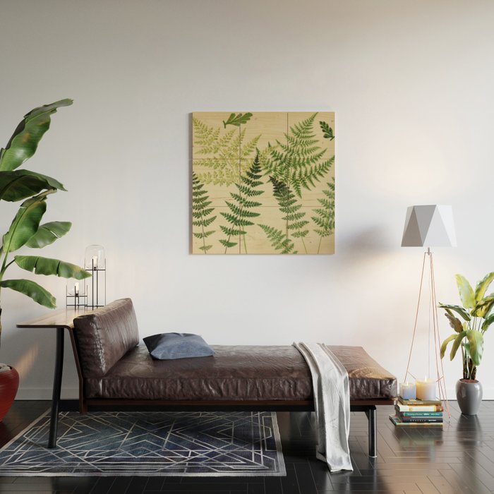 Botanical Ferns Wood Wall Art Gallery Image 2