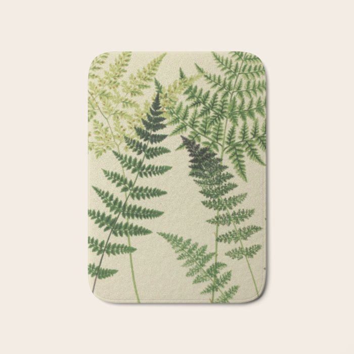 Botanical Ferns Bath Mat Gallery Image 1