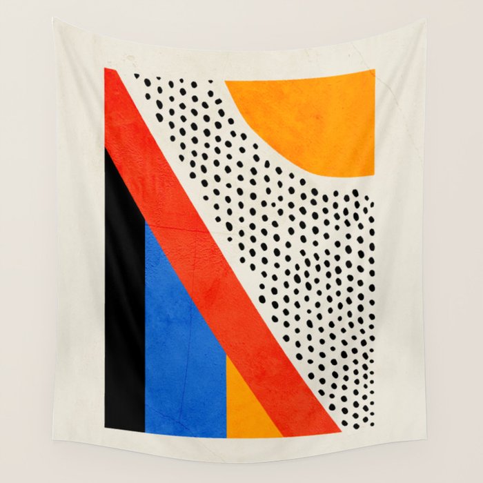 Mid Century Abstract Landscape Wall Tapestry Gallery Image 1
