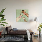 Bubblegum Gangs in Green Wood Wall Art Gallery Image 2