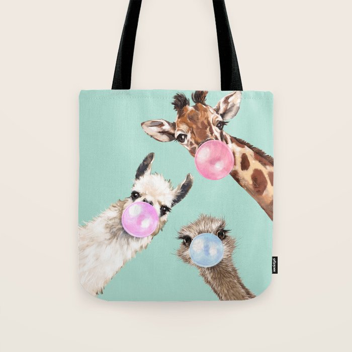 Bubblegum Gangs in Green Tote Bag Gallery Image 1