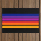 Black Rainbow Tunnel Outdoor Rug Gallery Image 1