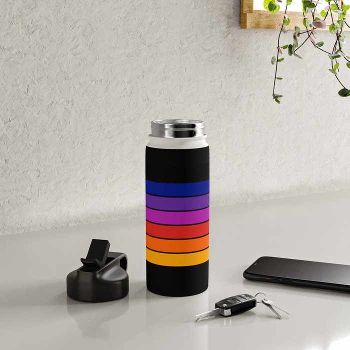 Black Rainbow Tunnel Water Bottle Gallery Image 5